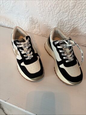 Vintage Havana Black and Cream Athletic Sneakers